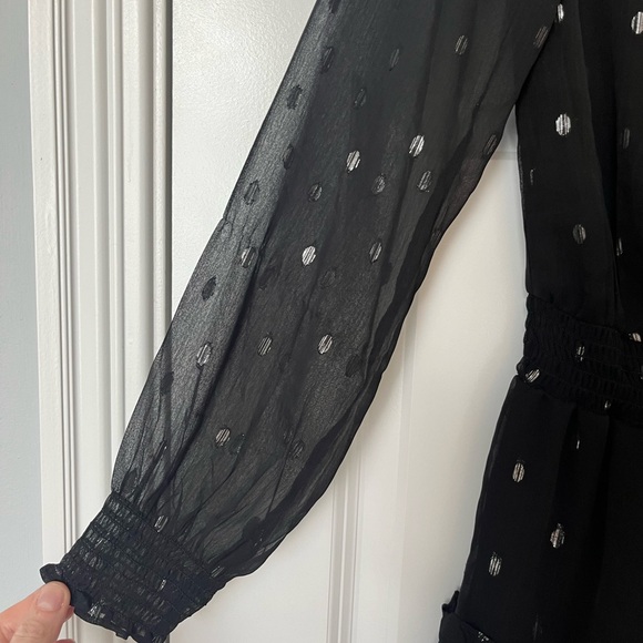 NSR Black and Silver Polka Dot Dress - Picture 4 of 6